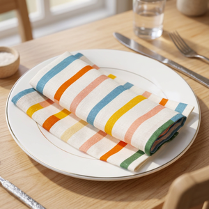 Wholesale Custom Printed 100% Cotton Dinner Napkin 17x17 Inch for Hotel Banquet Restaurant Bulk - Product Image 1