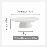Plat à compote en céramique blanche avec plateau à dessert surélevé, compatible micro-ondes et lave-vaisselle, support à gâteau pour la maison, la cuisine, les fêtes et les cadeaux