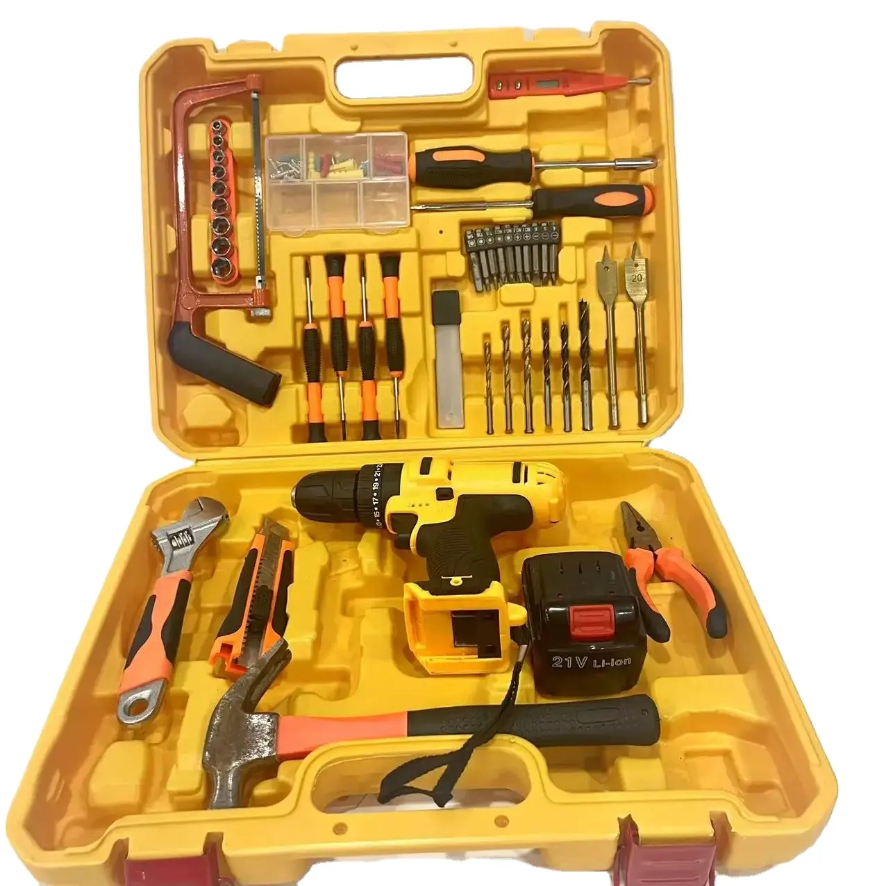 Electric Tool Lithium Diamond Combination Toolbox Car Repair Toolbox Cordless Electric Screwdriver Toolbox Household Manual Tool