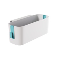 Boîte de rangement de chevet en plastique pour chambre à coucher Boîte de rangement pour étagère de lit avec crochet Organisateur de chevet suspendu