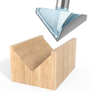 Fresa per Legno in Carburo da 1/2 Pollice 12mm con Gambo a 90 Gradi, Punta a V per Fresatrice, Utensili per Incisione e Intaglio - Product Image 2