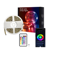 Bande LED RGBIC 5V à télécommande IP68, 10 m, 100 LED/ensemble, avec emballage en boîte couleur, vente chaude