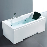 Baignoire de massage de spa d'angle électronique acrylique de cour baignoire à tourbillon pour salle de bain et extérieur