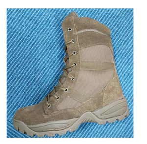 Botas Tácticas TSB13 Personalizadas de Cuero Vacuno Genuino Color Coyote Marrón y Negro con Mangas Oxford Transpirables, Botas de Desierto - Product Image 3