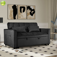 Livraison rapide, stock américain, canapé-lit en velours pour salon, canapé 2 en 1, canapé-lit pliable, petit appartement, canapé-lit escamotable 18044