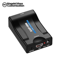 Convertidor SCART a HDMI 1080P a Precio Más Bajo, Adaptador de Video y Audio de Alta Definición, Conexión Plug and Play con Cable USB para HDTV y DVD