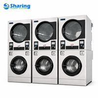 Machines à laver pour les entreprises, lave-linge et sèche-linge superposés, équipement commercial à double fonction