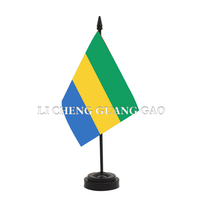 Nouvelle Arrivée Drapeau de Table Éthiopien Noir à Pointe Affûtée Mini Bannière Patriotique pour Réunion de Bureau Formelle Drapeau Décoratif
