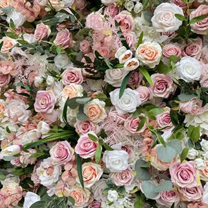 Новое поступление 5D Цветочная композиция искусственный цветок фон рулон Розовый для свадебного украшения - Product Image 3