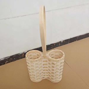 Bán buôn 2 chai wicker Giỏ rượu tàu sân bay/người giữ rượu vang giỏ/wicker chia giỏ - Product Image 1