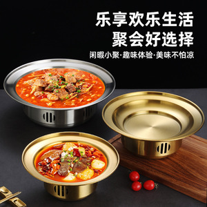 <b>Chef</b> Meis Stainless Steel Dry Pot 2.1L-4L Alcohol Heating Hot Pot Warming Equipment - Product Image 4