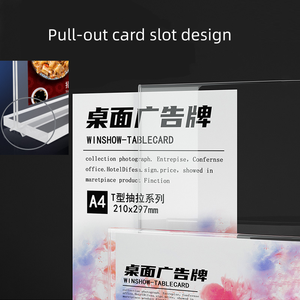 Marco <span class=keywords><strong>de</strong></span> <span class=keywords><strong>Fotos</strong></span> Transparente <span class=keywords><strong>de</strong></span> Acrílico/PS, Plegable y Giratorio, para Exhibición <span class=keywords><strong>de</strong></span> Documentos <span class=keywords><strong>de</strong></span> Oficina, Menús, Portafotos <span class=keywords><strong>de</strong></span> Plástico - Product Image 2