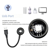 Lampe de coucher de soleil transfrontalière USB en verre, avec contrôle par bouton, projection d'arrière-plan arc-en-ciel, lumière d'ambiance décorative