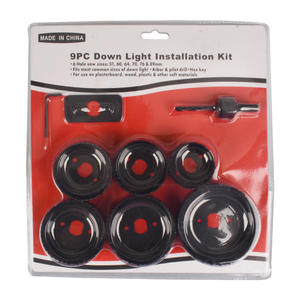 Custom Downlight Plasterboard Hole <b>Saw</b> Set Electric Drill Wood <b>Plastic</b> PVC Tool Manufacturer's Center Drills for Woodworking - Product Image 1