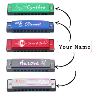 Armonica Blues Personalizzata <span class=keywords><strong>a</strong></span> 10 Fori in Do |   Strumento <span class=keywords><strong>a</strong></span> <span class=keywords><strong>fiato</strong></span> per principianti, regalo musicale per gli appassionati di musica - Product Image 5