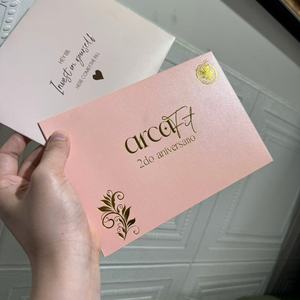 Invitation de fête de mariage imprimée personnalisée carte-cadeau de remerciement emballage d'enveloppe d'expédition en papier perlé - Product Image 5