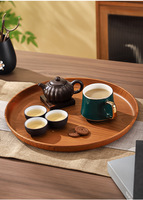 Assiettes creuses réutilisables en plastique léger à motif grain de bois pour la maison et la cuisine, idéales pour salades, desserts et collations en cuisine ou dans les restaurants.