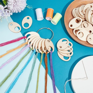 Bobines en bois en gros pour fil à broder, 10 pièces, cartes organisatrices <span class=keywords><strong>de</strong></span> fil à broder, accessoires <span class=keywords><strong>de</strong></span> <span class=keywords><strong>couture</strong></span> écologiques découpés au laser pour la <span class=keywords><strong>couture</strong></span> - Product Image 1