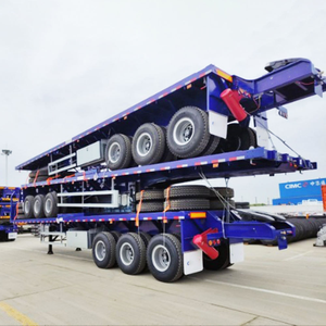 Matériel en acier résistant de capacité de remorque à plat de 3 axes semi 60-100Tons pour le transport efficace de conteneur - Product Image 5