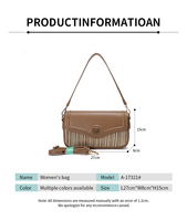 Sac à bandoulière de luxe marron à rabat pour femme, sac à main plissé en gros, fabricant de sacs à bandoulière personnalisés avec logo