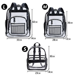 2023 Custom Mochilas Stylish Outdoor College Student <strong>Women</strong> Kids clear Transparent Pvc <strong>Waterproof</strong> Back Pack School Bags <strong>Backpack</strong> - Product Image 4