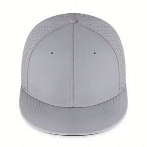 Full Seal Elastic Size Solid Color Hip Hop Baseball <b>Caps</b> <b>Flat</b> Brim Vent Youth Sports <b>Caps</b> - Product Image 2