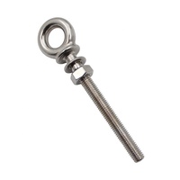 Écrou à œil fileté en acier inoxydable 316 pour usage marin M10x100mm avec rondelles et écrous, accessoires de quincaillerie pour bateaux, yachts et équipements de navigation