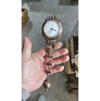 Horloge à Pendule Mécanique à Mouvement Automatique de 84 Heures en Laiton Antique Imité de l'Amérique du XVIIe Siècle, Mystère de l'Éléphant