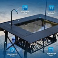 Table de cuisine pliante modulaire IGT pour le camping en plein air, station de cuisson portable multifonctionnelle pour le camping