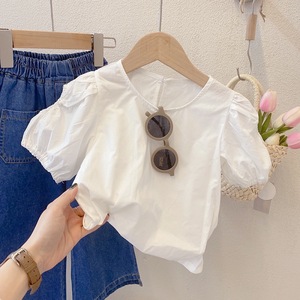 Ropa Infantil de Verano, Nuevo Conjunto de Mezclilla para <span class=keywords><strong>Niñas</strong></span>, Camisa con Camisola y Pantalones Anchos de Pierna, Conjunto de Tres Piezas, Venta al por Mayor para <span class=keywords><strong>Niñas</strong></span> - Product Image 6