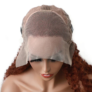 33 # <span class=keywords><strong>auburn</strong></span> brun rouge <span class=keywords><strong>couleur</strong></span> vague d'eau brute longue dentelle bouclés vendeurs de perruques de cheveux humains suisse HD 13x4 dentelle frontale fermeture perruques - Product Image 6