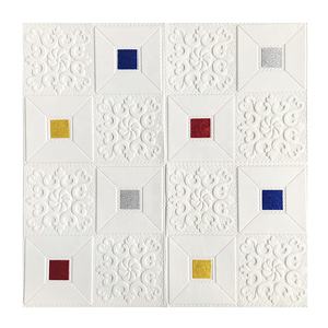 3Dフォームレンガステッカー防水壁紙ソフト天井壁パネル壁ステッカータイル - Product Image 1