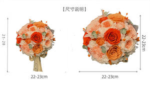 Романтические оранжевые вечные розы - Product Image 3