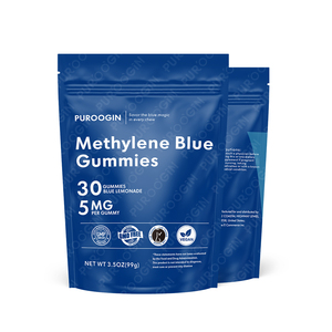 OEM methylene bổ sung 5mg cho chức năng nhận thức ty thể hỗ trợ năng lượng Gummies Xanh falovr - Product Image 1