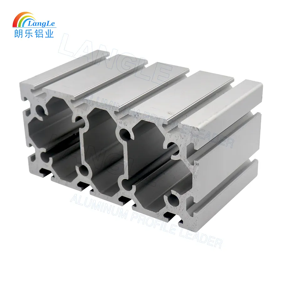 Silver 6063 T5 Industrial Manufacturer Aluminium Alloy Assembly Line Aluminum Profile 100x200mm