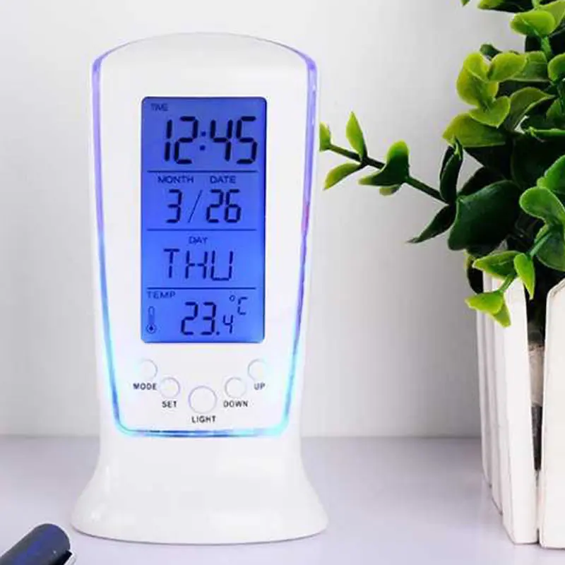 Wholesale creative LED luminous music digital alarm clock timer backlight Blue ray display 510 calendar clock
