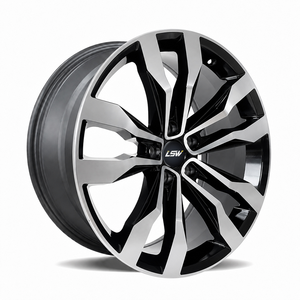 ล้ออัลลอยด์ปลอมแปลง LS8129 ขนาด 15-26 นิ้ว 5x112 5x120 5x114.3 สีดำเงา หน้าเจียร 6061 T6 อลูมิเนียม อะไหล่แต่ง - Product Image 1