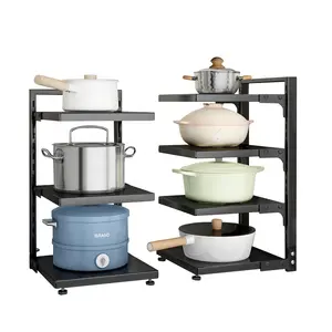 Küchen zubehör Töpfe und Pfannen Organizer für Cabinet Pot Rack Metall pfannen halter