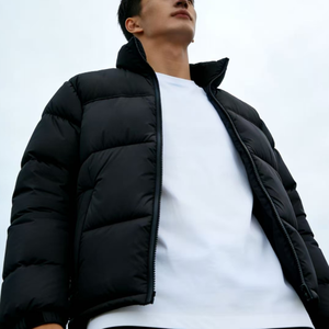 Veste d'hiver pour homme en duvet de canard gris de haute qualité - Coupe-vent - Product Image 1