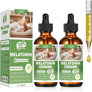 Gouttes de mélatonine pour chien pour soulager l'anxiété Soulagement du stress et aide au sommeil-Soutien immunitaire, vitamines et minéraux - Product Image 1