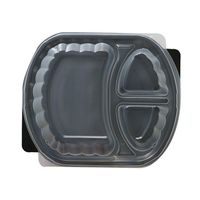 Conteneur alimentaire jetable écologique en PP de 1000 ml, boîte à lunch thermoformée avec couvercle transparent