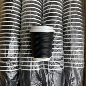 Customized OEM ODM Corrugated Ripple Wall Printing Logo <b>Takeaway</b> <b>Coffee</b> Cup for Hot Drink - Product Image 1