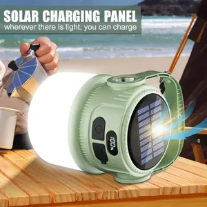 <span class=keywords><strong>Solar</strong></span>-Campinglaterne mit Display, USB-C Aufladbar, 6 Modi, IP44 Wasserdicht, Tragbare Notfall-Taschenlampe mit Batterien für den Außenbereich - Product Image 2