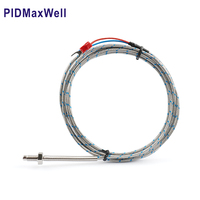 M6 Schraubbarer K/J Typ Thermoelement-Sensor mit 2m Geflechtdraht, Edelstahlsonde für Industrietemperaturmessung