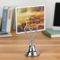 Support de table personnalisé en forme de cœur or rose pour cartes de nom, menus, notes – Idéal pour restaurants, hôtels, mariages, événements, maisons, boutiques