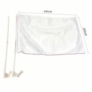 Personalized White Polyester Advertising Hand Waving Flag Sublimation Flags Blanks with <b>Pole</b> - Product Image 4
