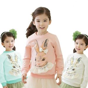 เสื้อผ้าเด็กสไตล์บูติก เสื้อพูลโอเวอร์เท่ๆ น่ารัก เสื้อสเวตเชิ้ตผ้าฟลีซสำหรับเด็กผู้หญิง - Product Image 1