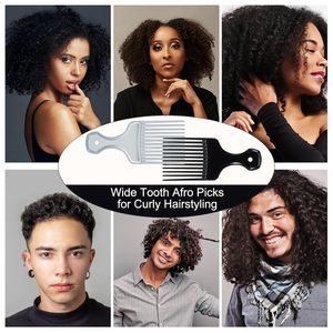 Custom Logo Plastic Afro <b>Comb</b> Black Men Styling Fork <b>Comb</b> Anti Static Hair Pick <b>Comb</b> - Product Image 5