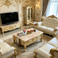 Table basse et table d'appoint de luxe européennes en bois massif sculpté à la main avec plateau en marbre naturel pour salon de villa - Vente en gros
