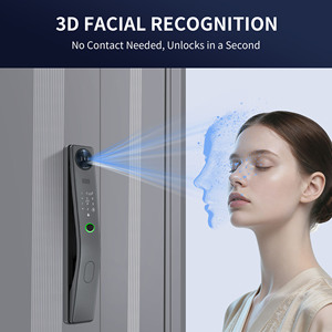 Cerradura Inteligente Bluelock 3D con Huella Dactilar, Videoportero, Tarjeta, Desbloqueo por <span class=keywords><strong>App</strong></span> <span class=keywords><strong>Tuya</strong></span>, Control Remoto, para Puertas de Madera/Acero, Aleación de Aluminio - Product Image 5